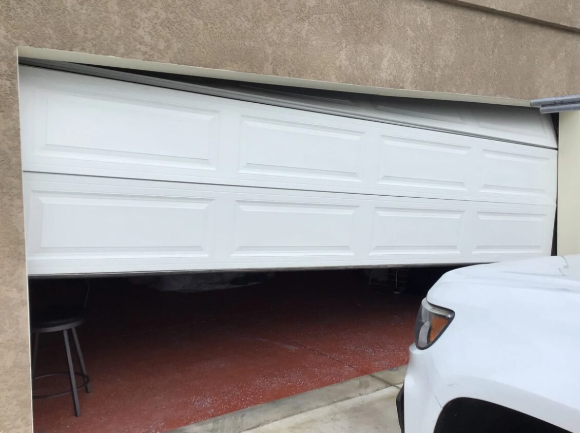 Garage door repair service.
