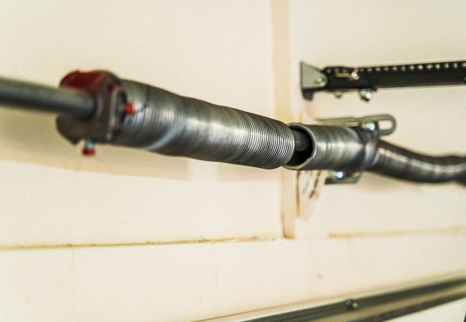 Garage door spring repair.